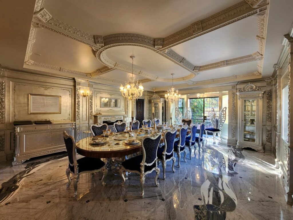 Elegant modern dining room designed by Andrea D'Alessio